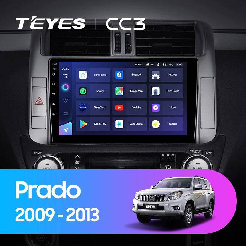 Штатная магнитола Teyes CC3 4/32 Toyota Land Cruiser Prado 150 (2009-2013) F1 Тип-A