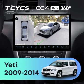 Штатная магнитола Teyes CC4 Pro 360 8/128 Skoda Yeti 5L (2009-2014) (13")