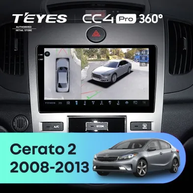 Штатная магнитола Teyes CC4 Pro 360 8/128 Kia Cerato 2 TD (2008-2013) F2