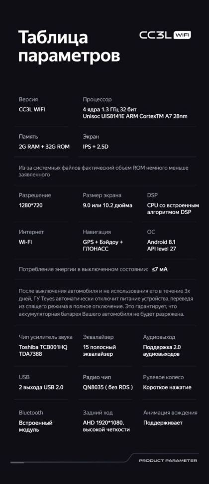 Штатная магнитола Teyes CC3L WiFi 2/32 Renault Kadjar (2015-2017)