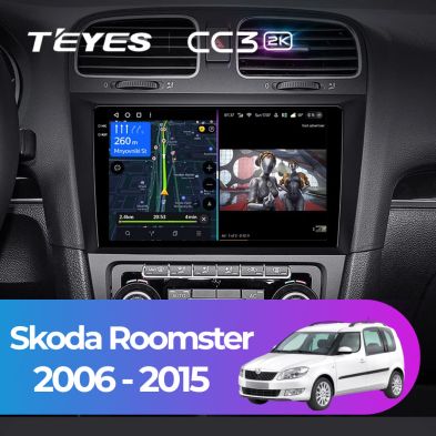 Штатная магнитола Teyes CC3 2K 4/64 Skoda Roomster (2006-2015)