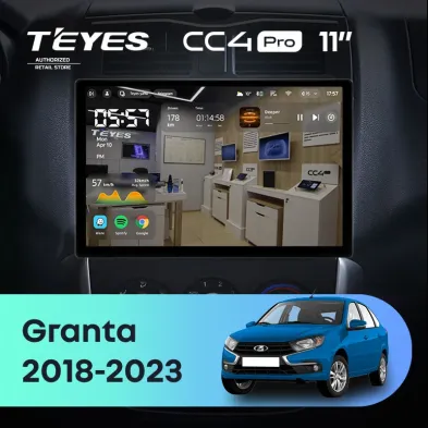 Штатная магнитола Teyes CC4 Pro 12/256 Lada Granta Cross (2018-2023) (11")
