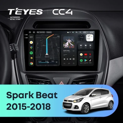 Штатная магнитола Teyes CC4 8/128 Chevrolet Spark Beat (2015-2018) F2