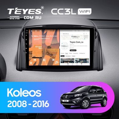 Штатная магнитола Teyes CC3L WiFi 2/32 Renault Koleos (2008-2016) Тип-A