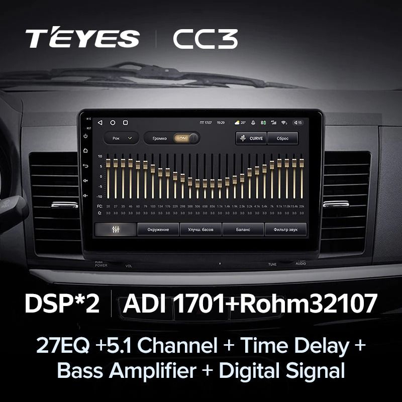 Штатная магнитола Teyes CC3 6/128 Mitsubishi Lancer 10 CY (2007-2012) Тип-A