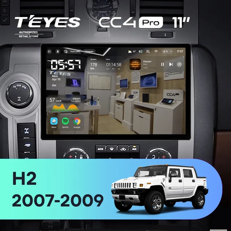 Штатная магнитола Teyes CC4 Pro 8/128 Hummer H2 E85 (2007-2009) F1 (11")