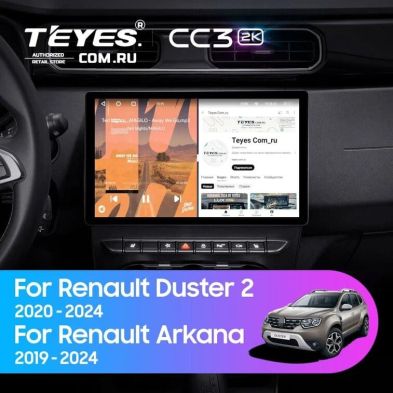 Штатная магнитола Teyes CC3 2K 4/64 Renault Duster HM 2 (2020-2023) F1 (11")