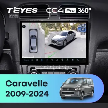 Штатная магнитола Teyes CC4 Pro 360 8/128 Volkswagen Caravelle (2009-2024) (11")