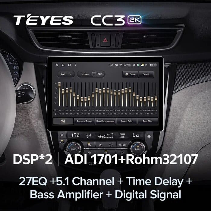 Штатная магнитола Teyes CC3 2K 6/128 Nissan Qashqai 2 (2013-2021) F2 Тип-C (11")