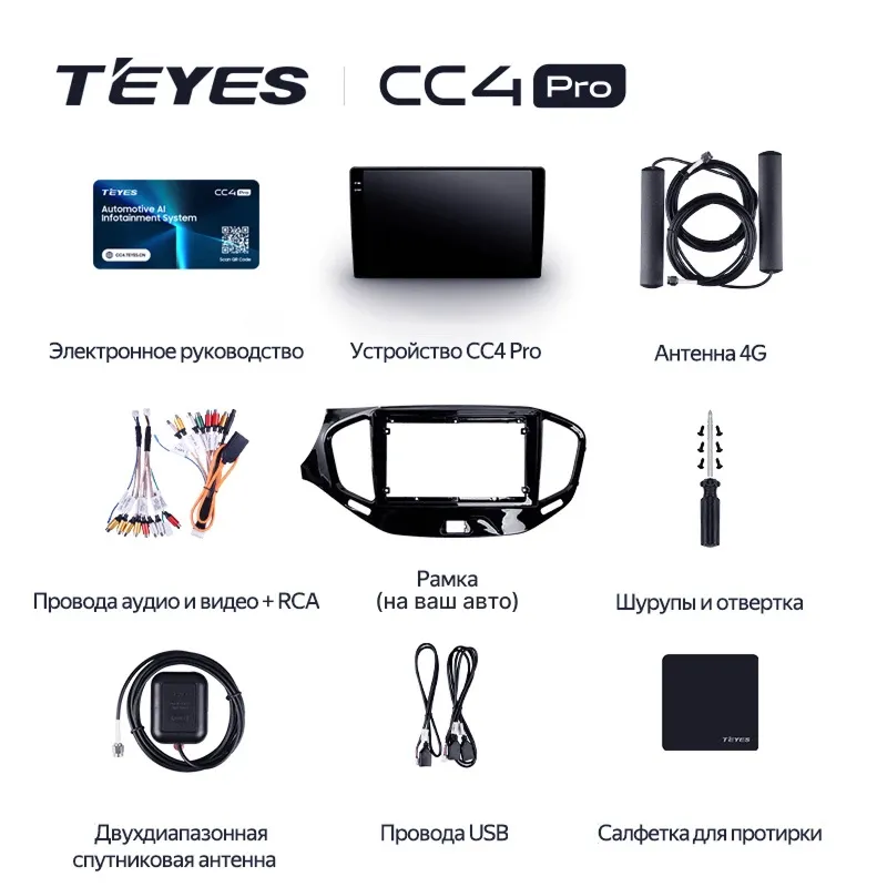 Штатная магнитола Teyes CC4 Pro 12/256 Kia Forte 2 (2013-2018) F1 Тип-AB
