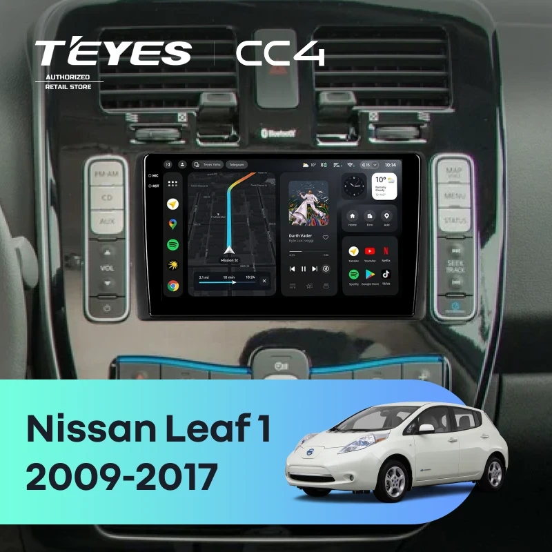 Штатная магнитола Teyes CC4 8/128 Nissan Leaf 1 (2009-2017)