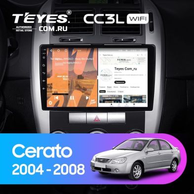 Штатная магнитола Teyes CC3L WiFi 2/32 Kia Cerato 1 LD (2004-2008) F1