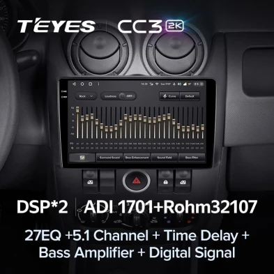 Штатная магнитола Teyes CC3 2K 360 6/128 Lada Largus (2012-2021)