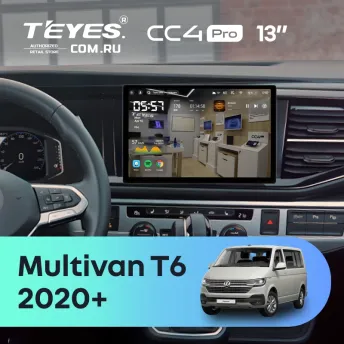 Штатная магнитола Teyes CC4 Pro 12/256 Volkswagen Multivan (T6) 2020+ (13")