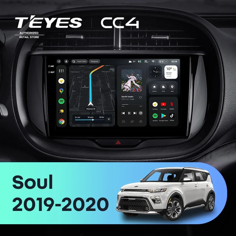 Штатная магнитола Teyes CC4 8/128 Kia Soul (2019-2020)