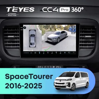 Штатная магнитола Teyes CC4 Pro 360 8/128 Citroen SpaceTourer (2016-2025)