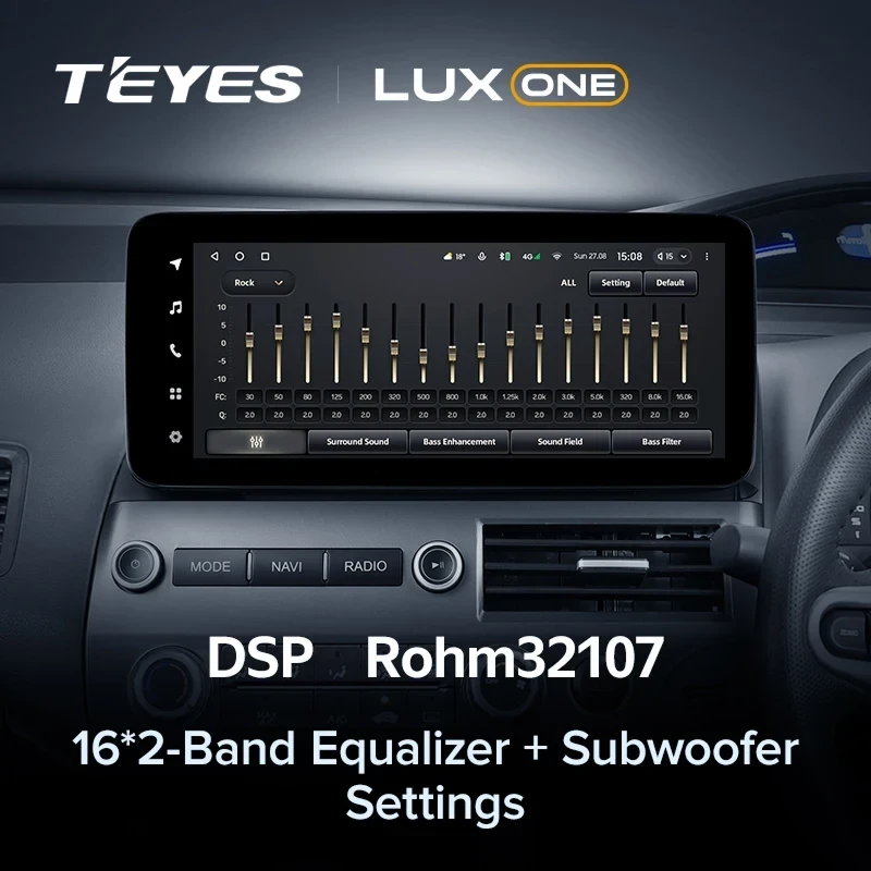 Штатная магнитола Teyes LUX ONE 4/64 Honda Civic 8 FK FN FD (2005-2012) Правый руль