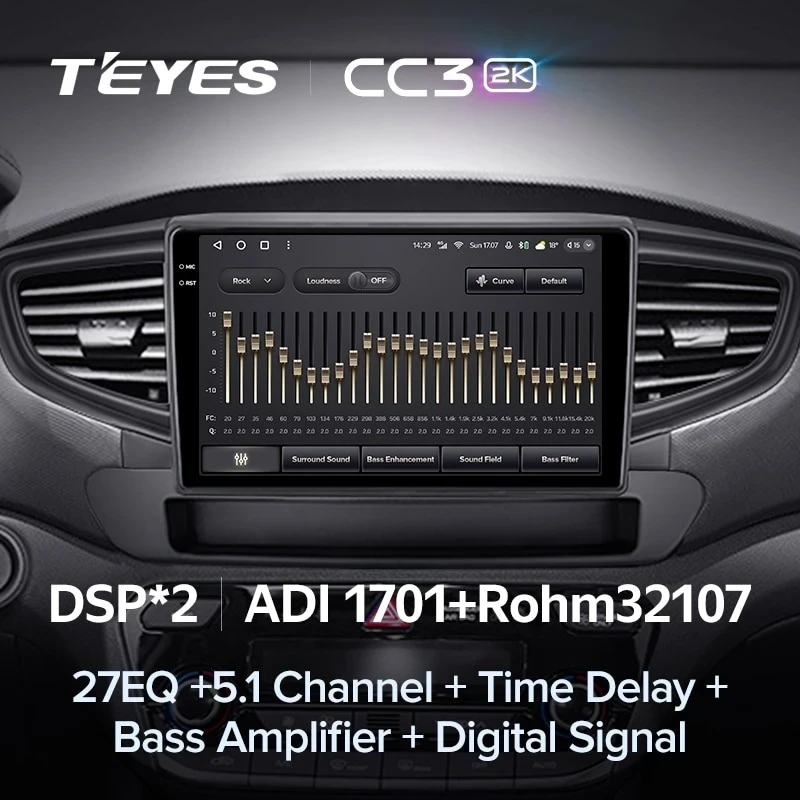 Штатная магнитола Teyes CC3 2K 4/32 Hyundai Ioniq AE (2016-2023) Тип-B