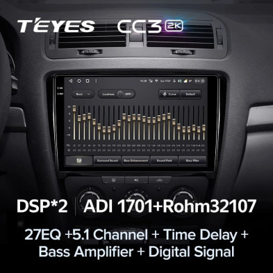 Штатная магнитола Teyes CC3 2K 6/128 Skoda Octavia 2 A5 (2008-2013) (10 inch Universal)