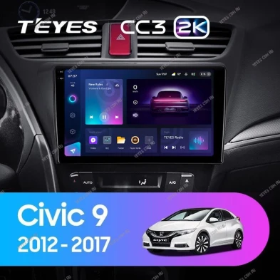 Штатная магнитола Teyes CC3 2K 360 6/128 Honda Civic 9 FK FB (2012-2017)
