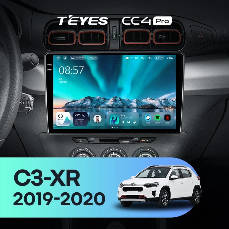 Штатная магнитола Teyes CC4 Pro 12/256 Citroen C3-XR (2019-2020) F1