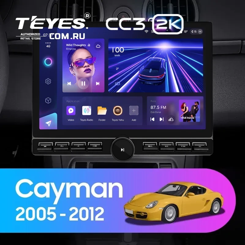 Штатная магнитола Teyes CC3 2K 6/128 Porsche Cayman 987 (2005-2012) (13" с кнопками)