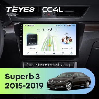 Штатная магнитола Teyes CC4L 6/64 Skoda Superb 3 (2015-2019)