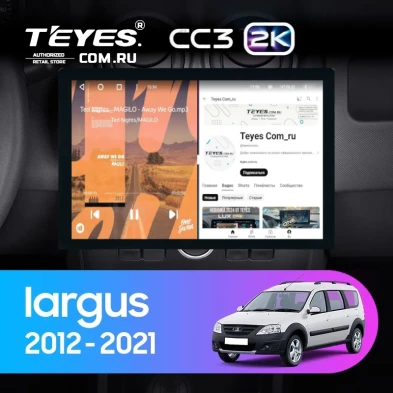 Штатная магнитола Teyes CC3 2K 6/128 Lada Largus (2012-2021) (13")