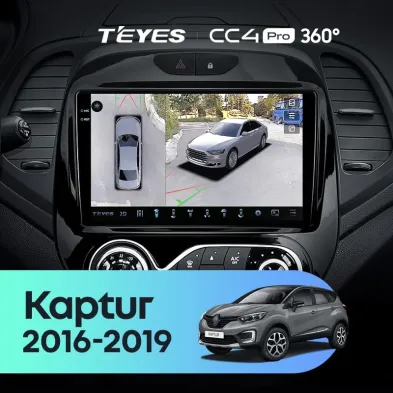 Штатная магнитола Teyes CC4 Pro 360 12/256 Renault Kaptur (2016-2019) F2