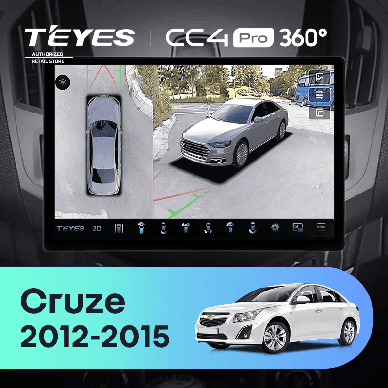 Штатная магнитола Teyes CC4 Pro 360 8/128 Chevrolet Cruze J300 J308 (2012-2015) F3 (13")