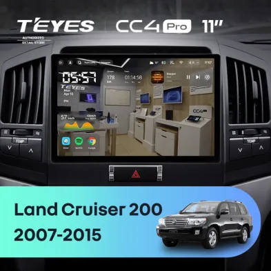 Штатная магнитола Teyes CC4 Pro 12/256 Toyota Land Cruiser 200 (2007-2015) F1 (11")