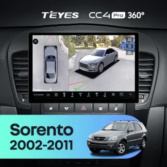 Штатная магнитола Teyes CC4 Pro 360 12/256 Kia Sorento BL (2002-2011) (13")