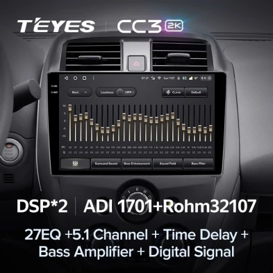 Штатная магнитола Teyes CC3 2K 360 6/128 Nissan Sunny (2014-2016)
