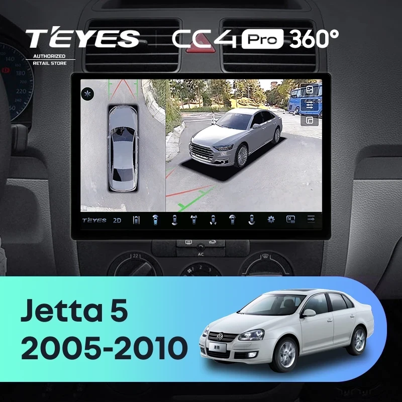 Штатная магнитола Teyes CC4 Pro 360 8/128 Volkswagen Jetta 5 (2005-2010) F2 (11")