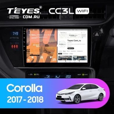 Штатная магнитола Teyes CC3L WiFi 2/32 Toyota Corolla (2017-2018) Тип-A