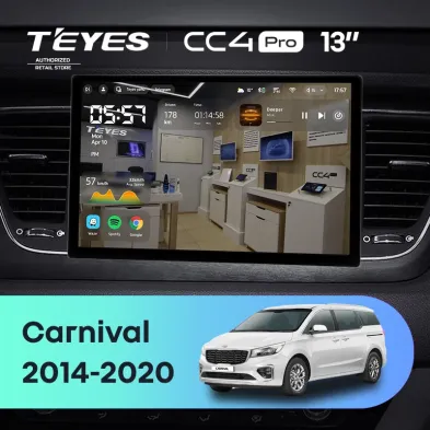 Штатная магнитола Teyes CC4 Pro 8/128 Kia Carnival YP (2014-2021) F1 Тип-B (13")