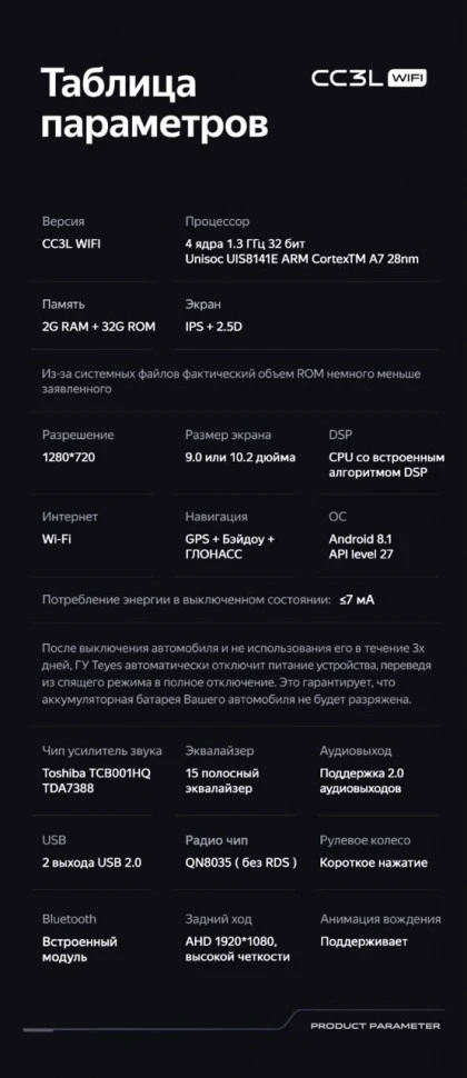 Штатная магнитола Teyes CC3L WiFi 2/32 для GAZ Gazelle Next (2013-2021) F3