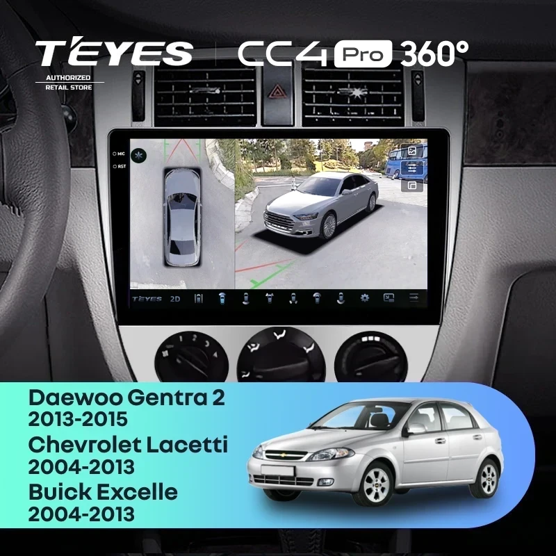 Штатная магнитола Teyes CC4 Pro 360 8/128 Daewoo Gentra 2 (2013-2015) F1 Тип-B