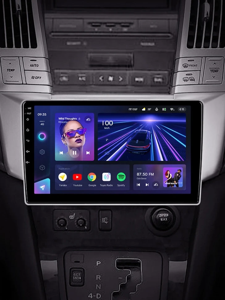 Штатная магнитола Teyes CC3 4/32 Lexus RX300 RX330 RX350 RX400H (2003-2009) F1