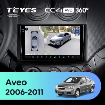 Штатная магнитола Teyes CC4 Pro 360 8/128 Chevrolet Aveo (2006-2011)