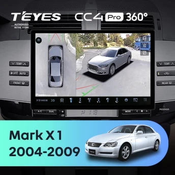 Штатная магнитола Teyes CC4 Pro 360 12/256 Toyota Mark X 1 X120 (2004-2009) (13")