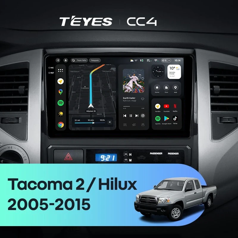 Штатная магнитола Teyes CC4 8/128 Toyota Tacoma 2 (2005-2015)
