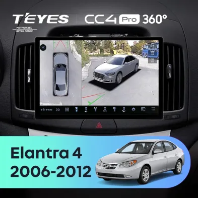Штатная магнитола Teyes CC4 Pro 360 12/256 Hyundai Elantra 4 HD (2006-2012) (11")