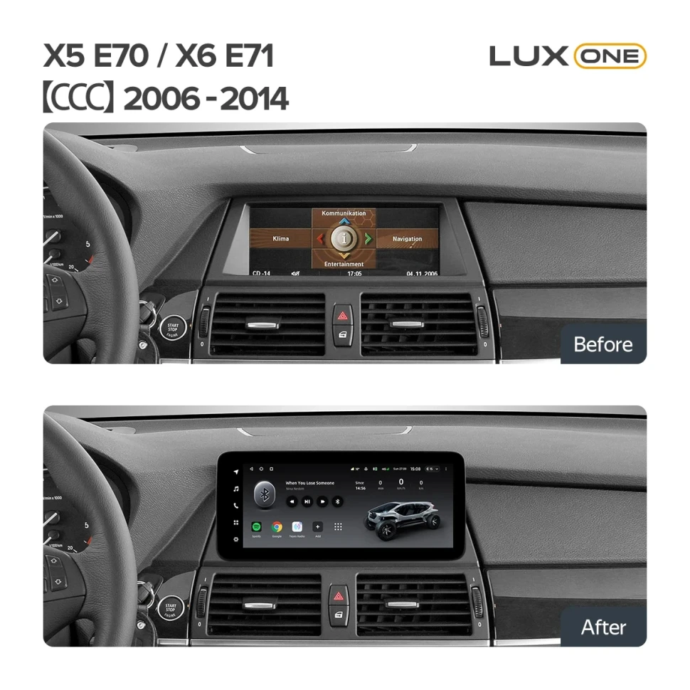 Переходная рамка BMW X5 E70 / X6 E71 (CCC) (2006-2014) (12,3")