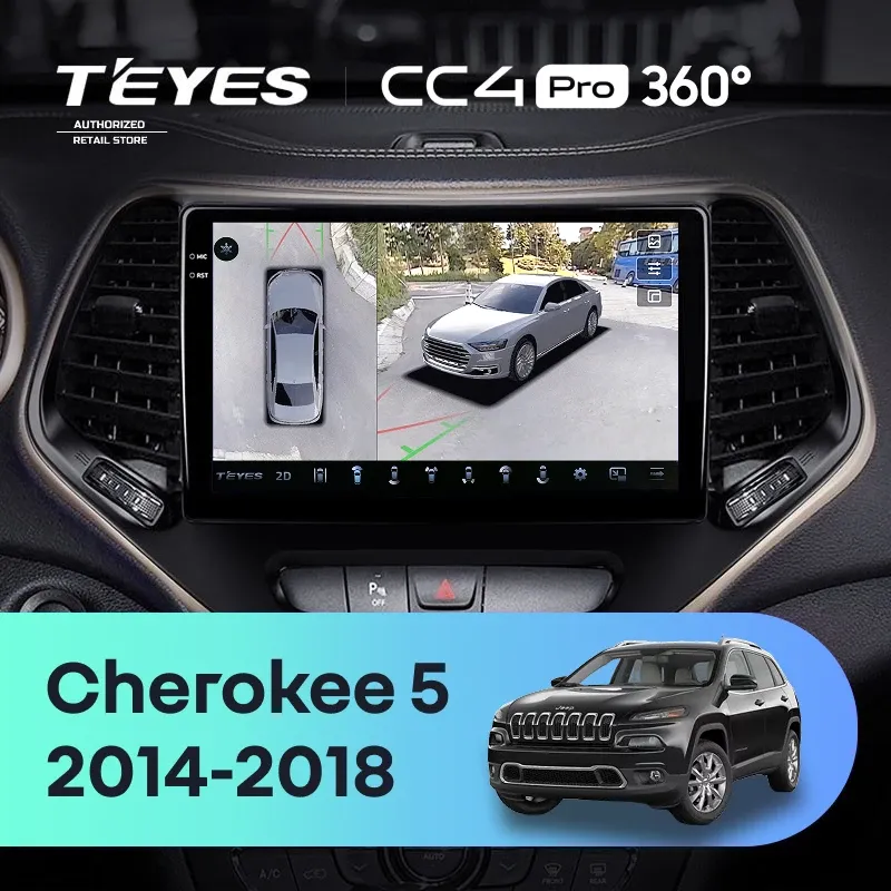 Штатная магнитола Teyes CC4 Pro 360 12/256 Jeep Cherokee 5 KL (2014-2018)