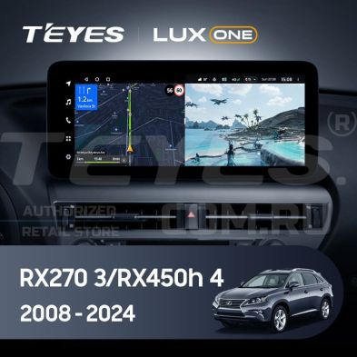 Штатная магнитола Teyes LUX ONE 6/128 Lexus RX450h 4 AL20 (2015-2024) Тип-B