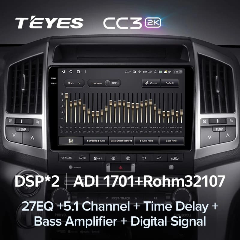 Штатная магнитола Teyes CC3 2K 4/64 Toyota Land Cruiser 11 200 (2007-2015) F3 Тип-C