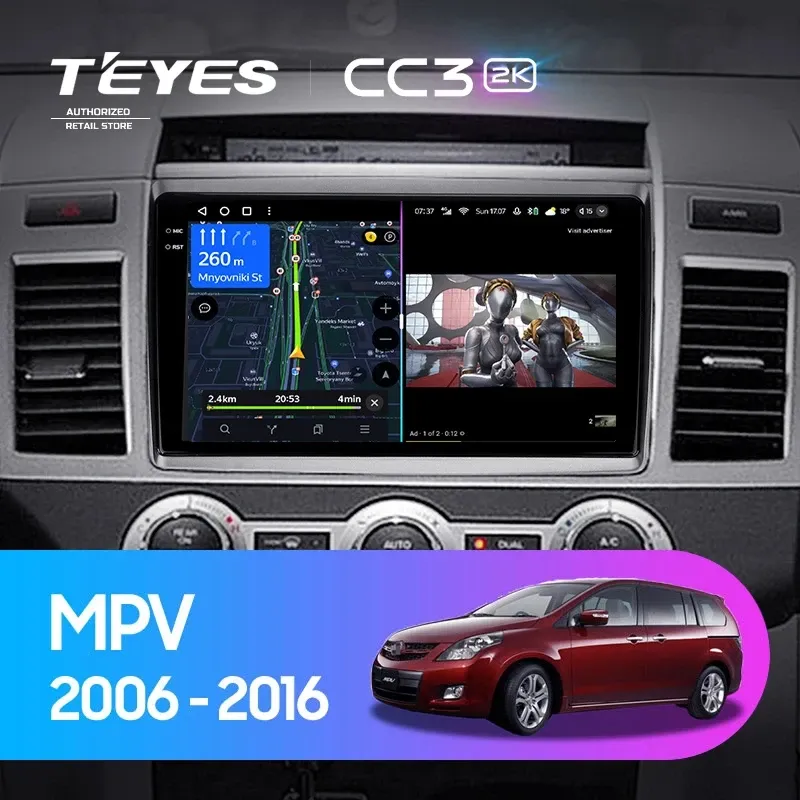 Штатная магнитола Teyes CC3 2K 6/128 Mazda MPV LY (2006-2016)