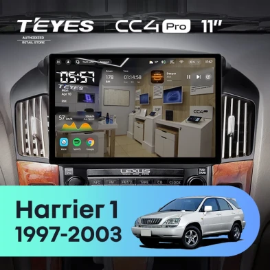 Штатная магнитола Teyes CC4 Pro 8/128 Toyota Harrier 1 (XU10) (1997-2003) F1 (11")