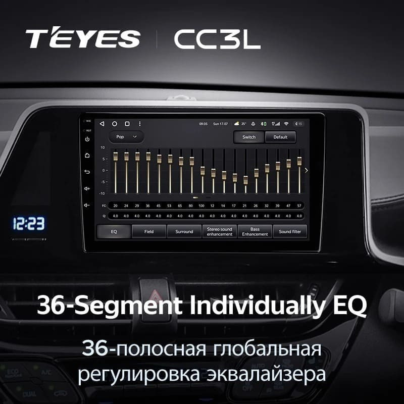 Штатная магнитола Teyes CC3L 4/64 Toyota C-HR (2016-2020) F2 Правый руль